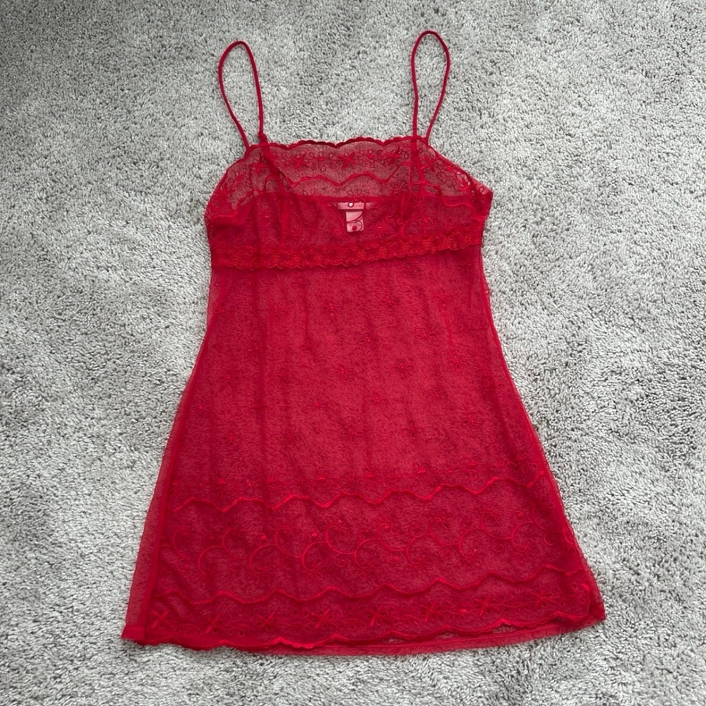 Victoria's Secret Scarlet Lace Slip